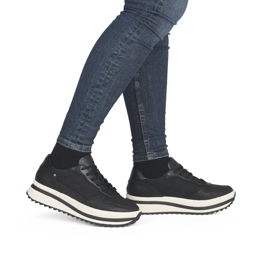 Rieker Evolution W3800 Ladies Trainer-BLACK
