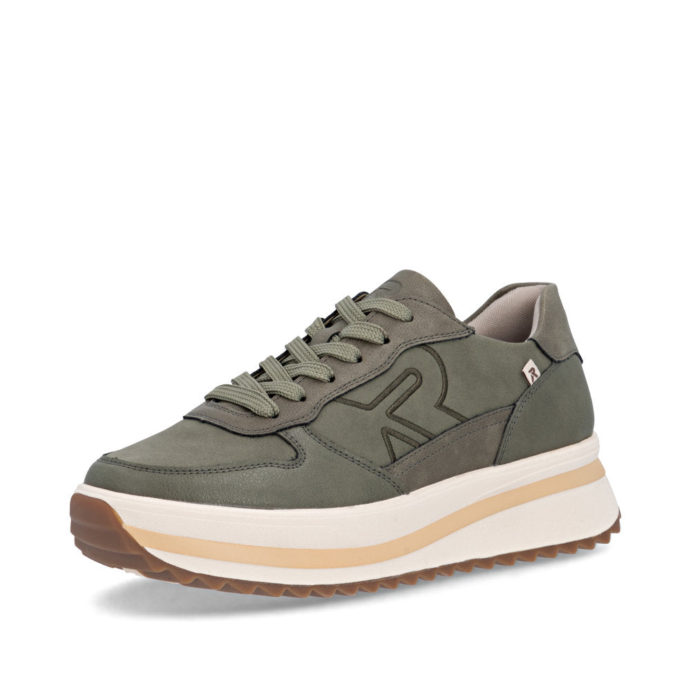 Rieker Evolution W3800 Ladies Trainer-OLIVE