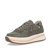 Rieker Evolution W3800 Ladies Trainer-OLIVE