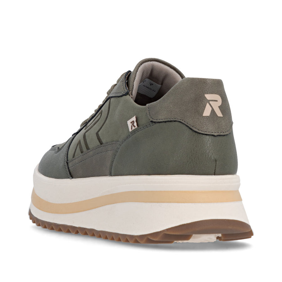 Rieker Evolution W3800 Ladies Trainer-OLIVE