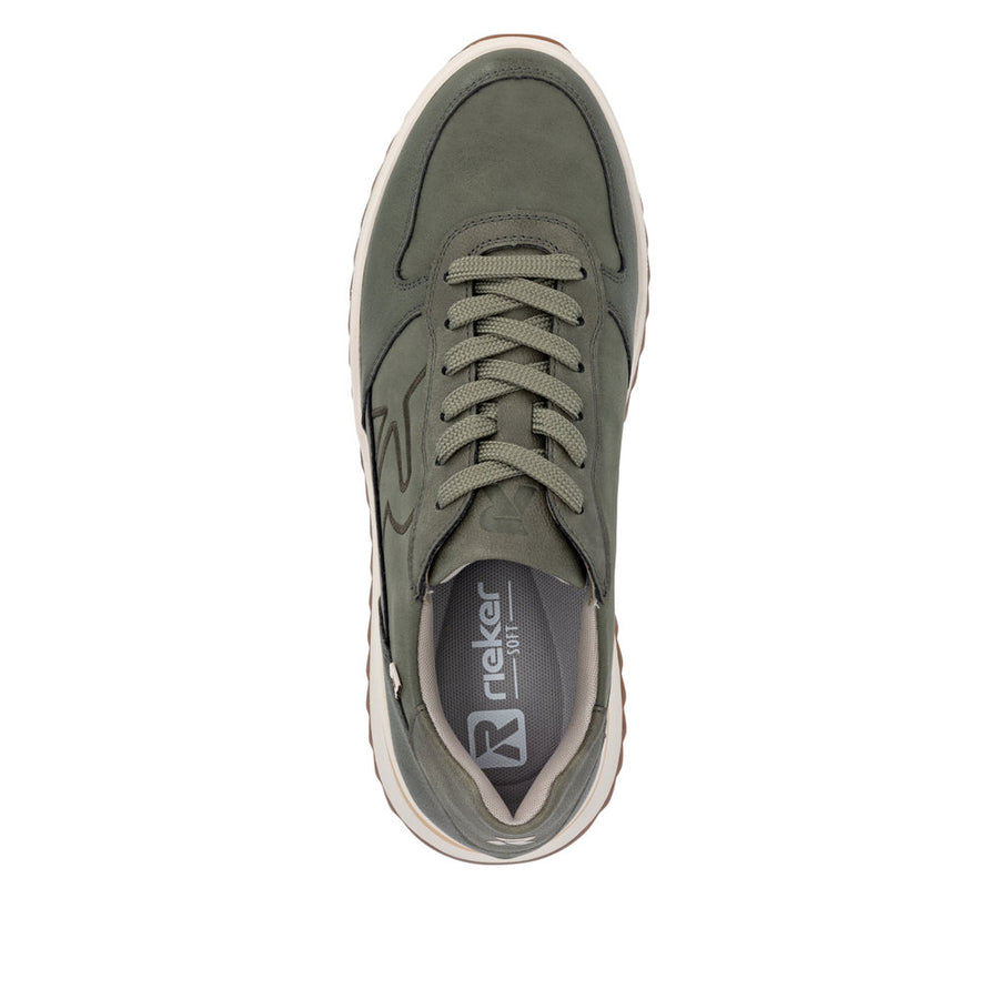Rieker Evolution W3800 Ladies Trainer-OLIVE