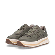 Rieker Evolution W3800 Ladies Trainer-OLIVE