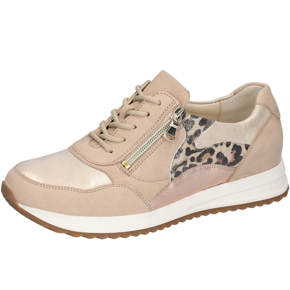Waldlaufer 752016 Ladies' Shoe-BEIGE/GOLD H