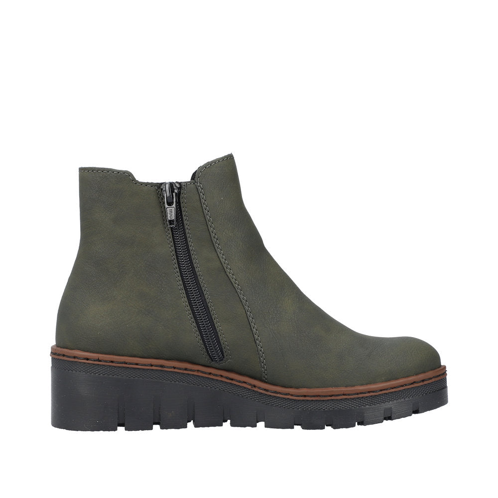 Rieker X9172 Ankle Boot-Forest