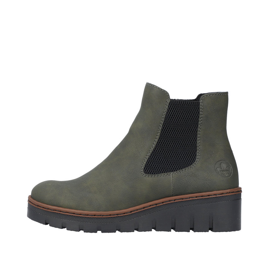 Rieker X9172 Ankle Boot-Forest