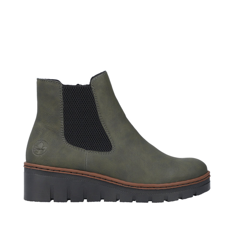 Rieker X9172 Ankle Boot-Forest