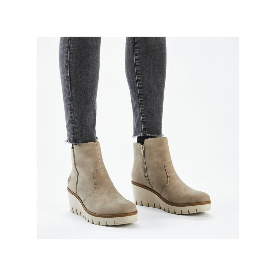 Rieker Y5065 Ankle Boot-Taupe