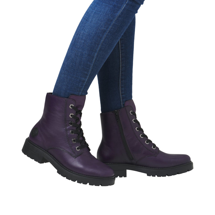 Rieker Z2841 Ankle Boot-Purple