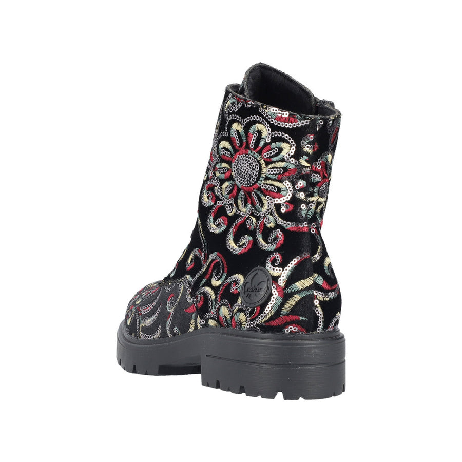 Rieker Z2841 Ankle Boot-Black Floral