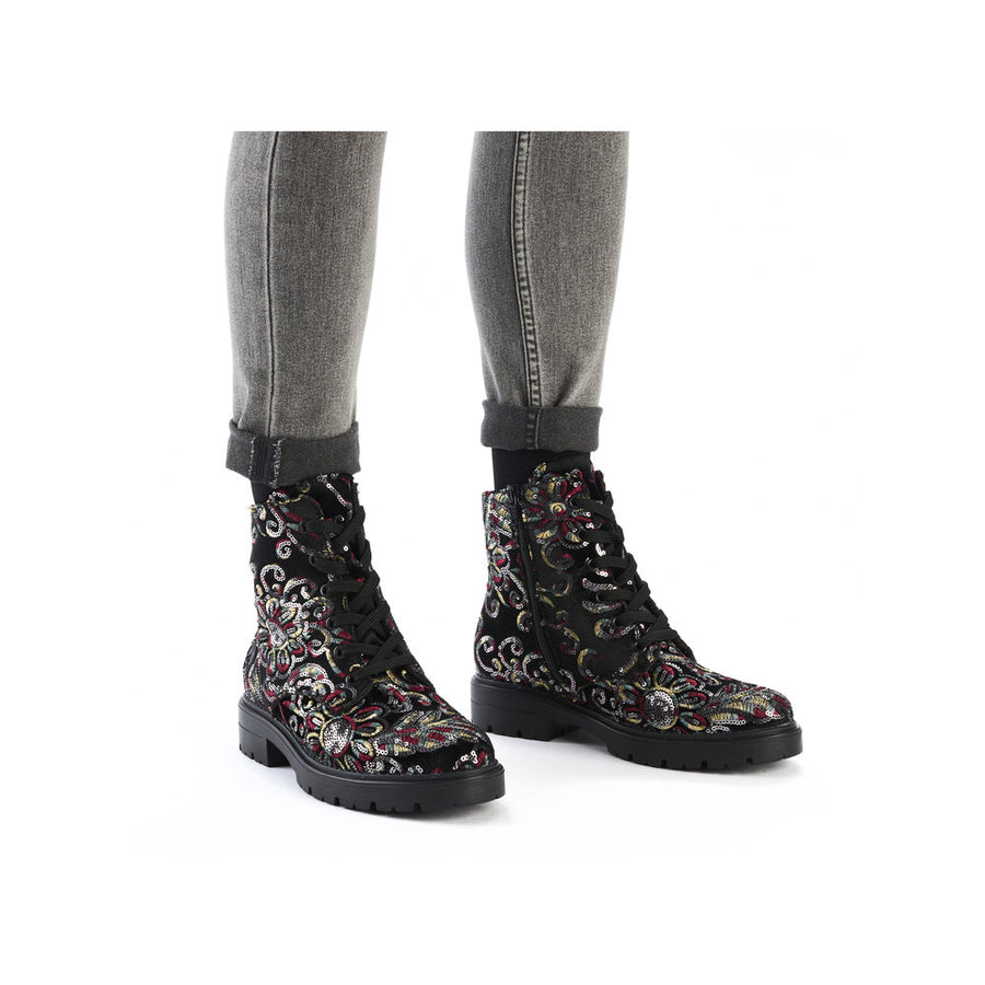 Rieker Z2841 Ankle Boot-Black Floral