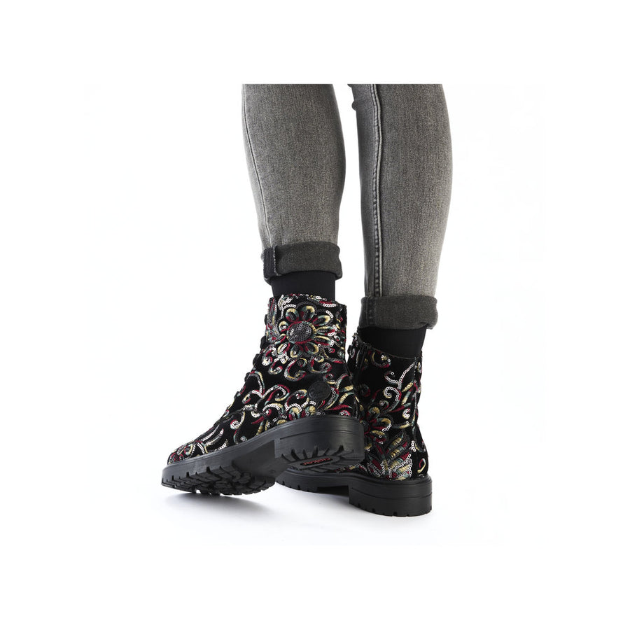 Rieker Z2841 Ankle Boot-Black Floral