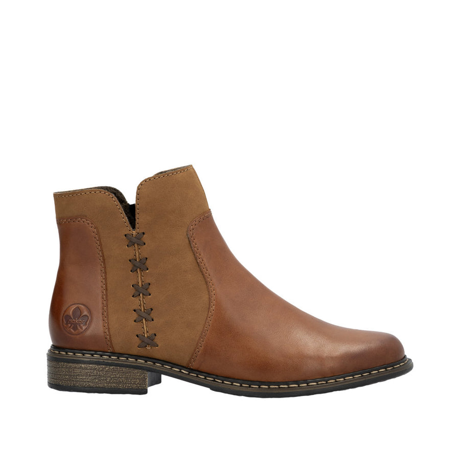 Rieker Z4951 Ankle Boot-Tan