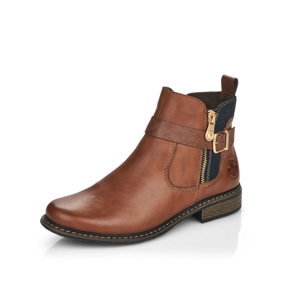 Rieker Z4959 Ankle Boots-Chestnut