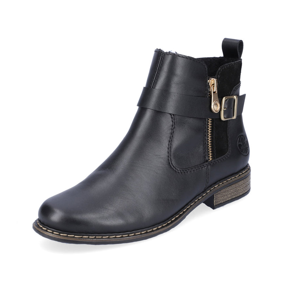 Rieker Z4959 Ankle Boots-Black