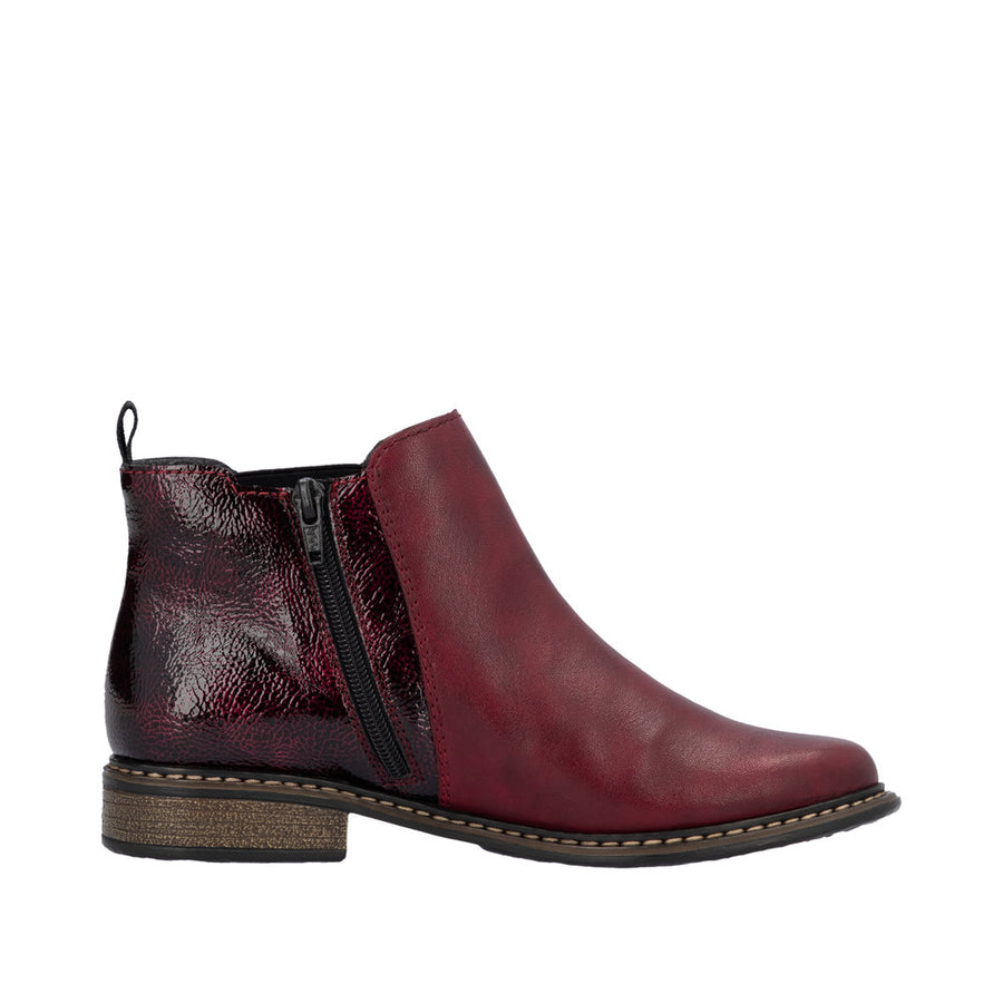 Rieker Z4965 Ankle Boot-Burgundy