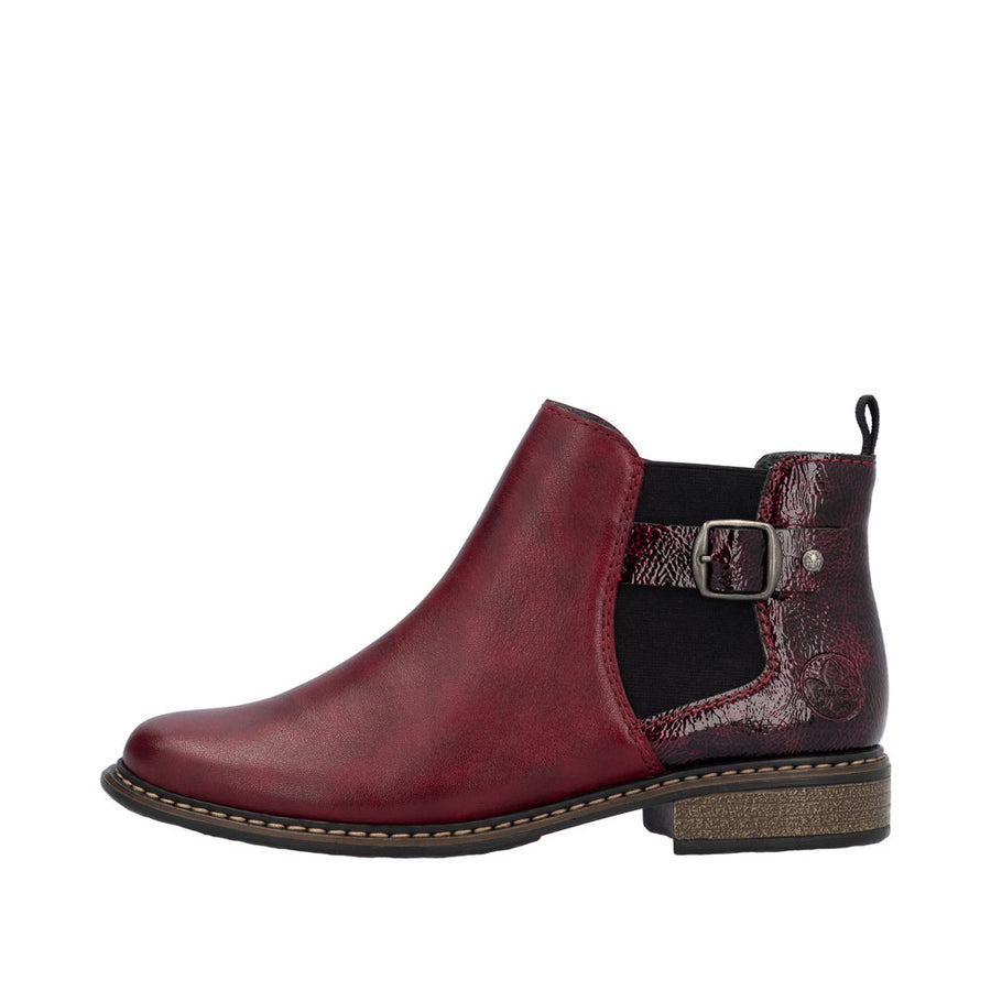 Rieker Z4965 Ankle Boot-Burgundy