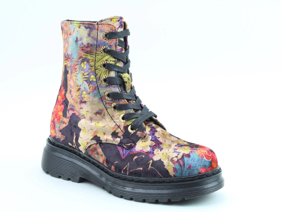 Heavenly Feet Lotte Boot-BLACK MULTI