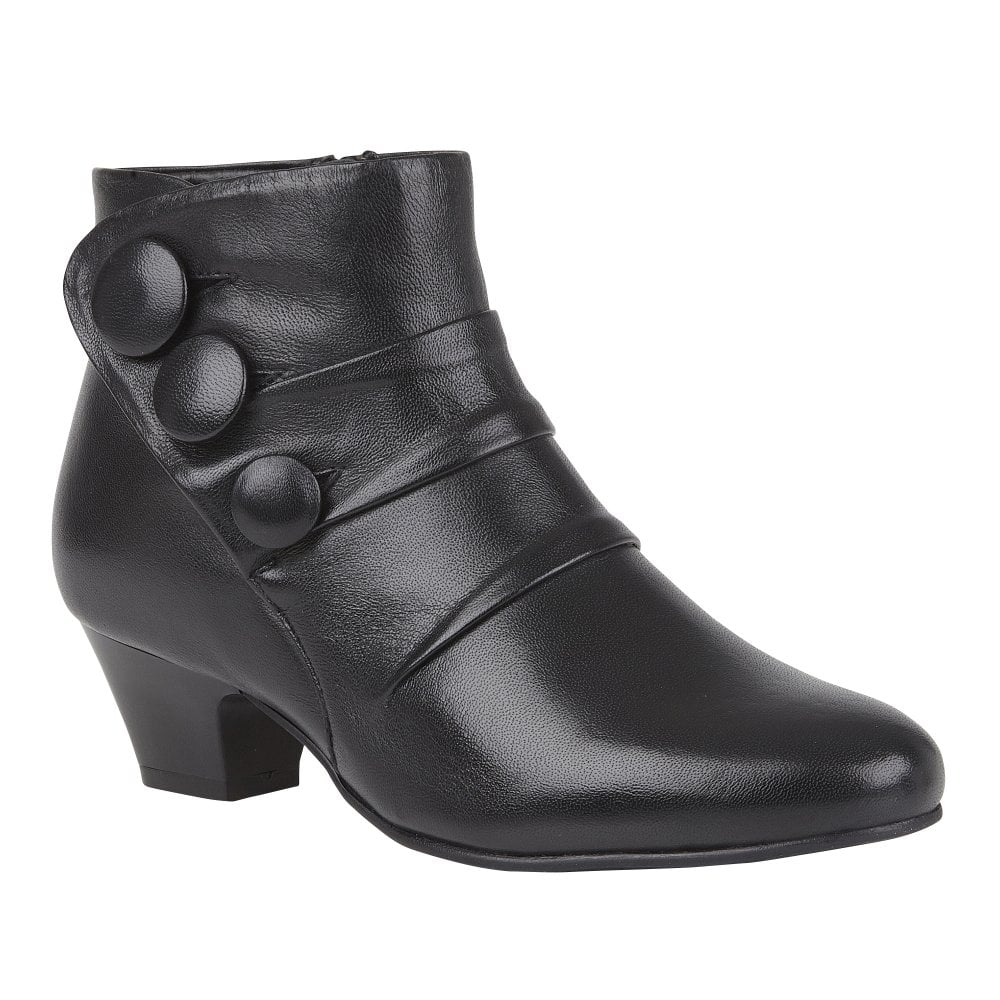 Lotus Prancer Ankle Boot-Black