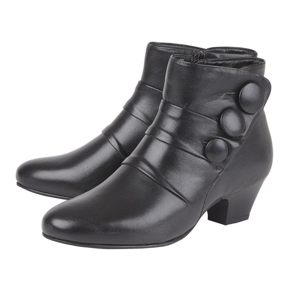 Lotus Prancer Ankle Boot-Black