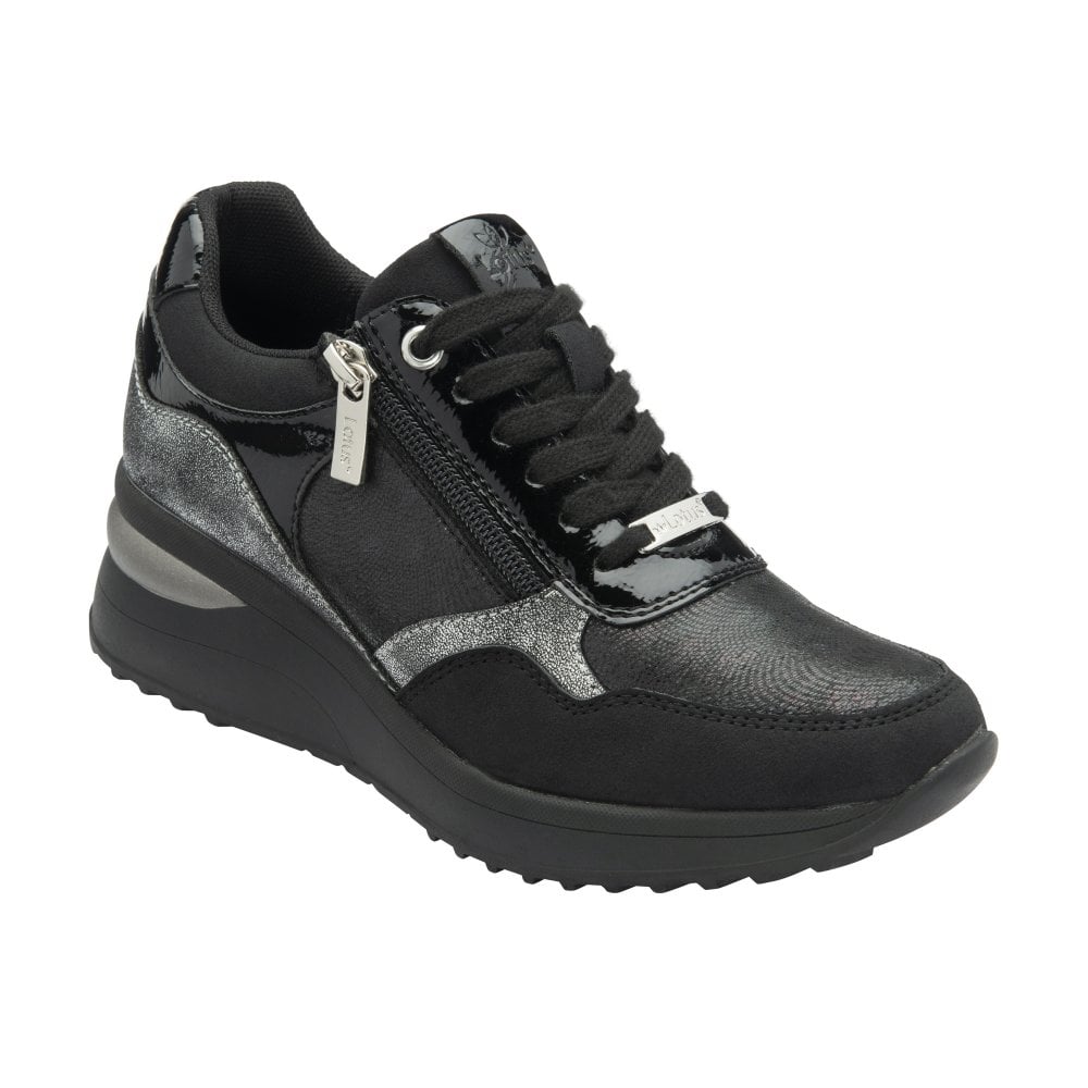 Lotus Pluto Ladies Shoe-Black