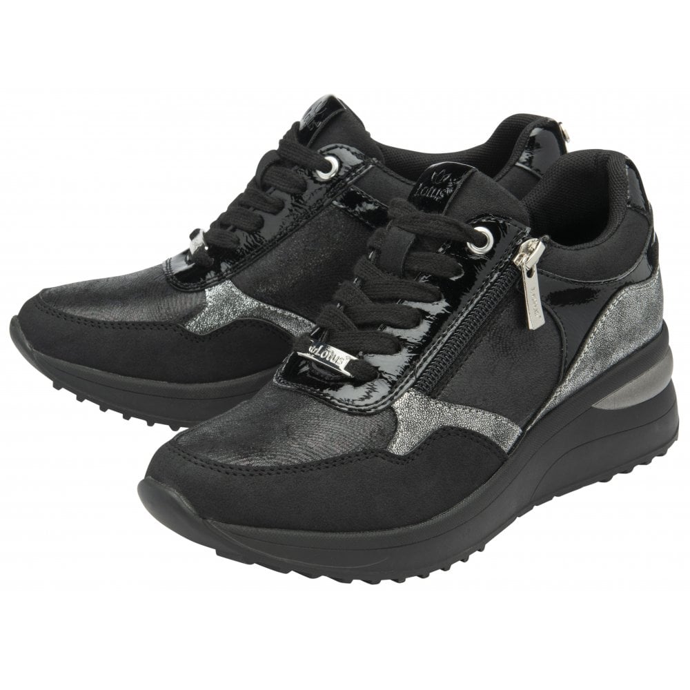 Lotus Pluto Ladies Shoe-Black