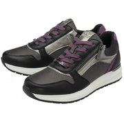 Lotus Venus Ladies Shoe-Black/Purple