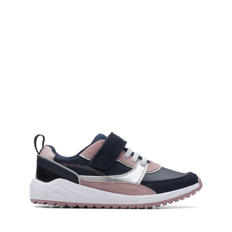 Clarks Aeon Run K Trainer-Pink Combi G