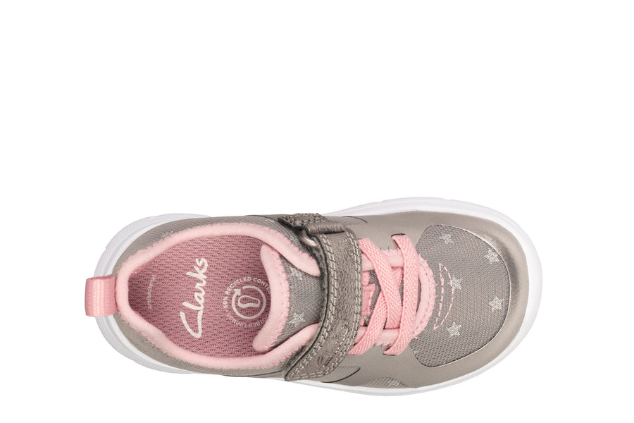 Clarks Ath Flux T Trainers-Pewter F