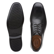 Clarks Bensley Run Shoe-Black Lea G