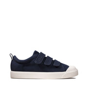 Clarks City Vibe K Shoes-Navy Canv G