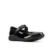 Clarks Etch Beam K Shoe-Black Pat F