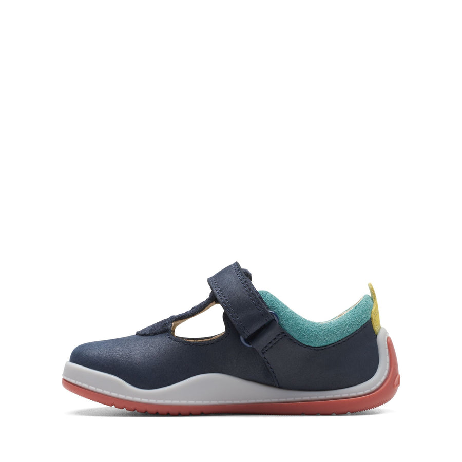 Clarks Noodlebright T Shoe-Navy Combi G