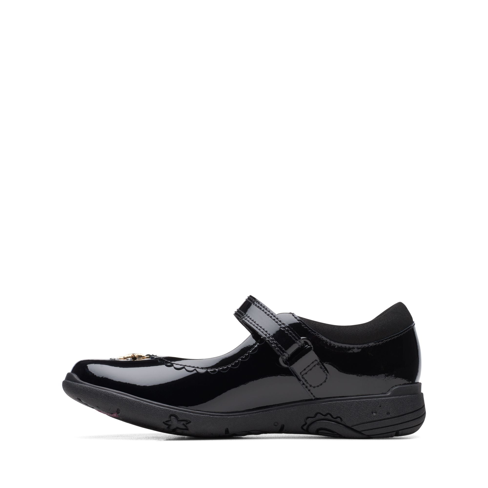 Clarks Relda Sea K Shoe-Black Pat G