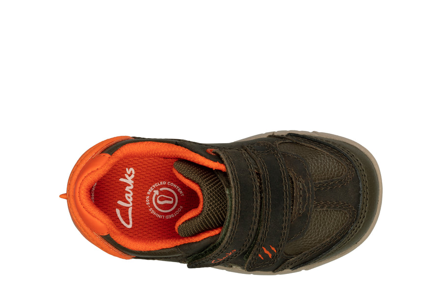 Clarks Rex Play T-2 Shoes-Navy/Red F