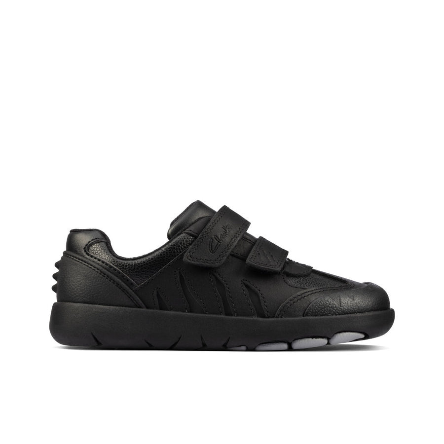Clarks Rex Stride T Shoe-Black F