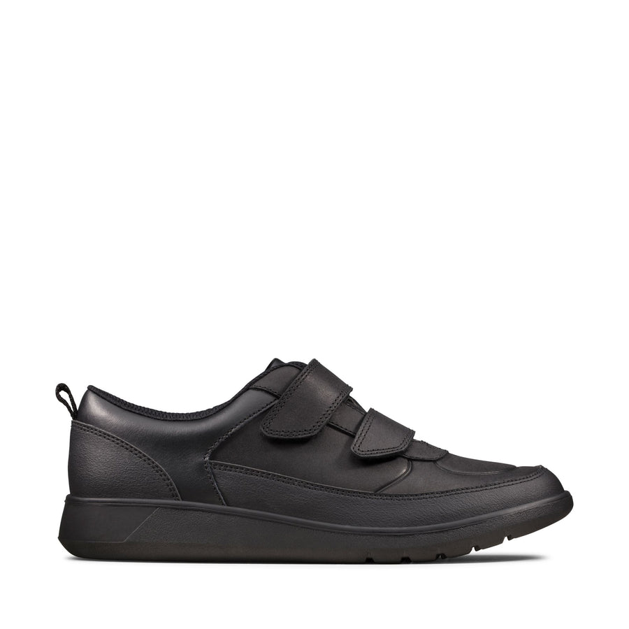 Clarks Scape Flare Y Shoe-Black Lea F