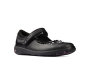 Clarks Sea Shimmer T Shoe-Black Lea G