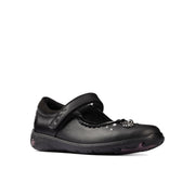 Clarks Sea Shimmer T Shoe-Black Lea F