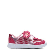 Clarks Ath Horn T Shoes-Pink Combi F