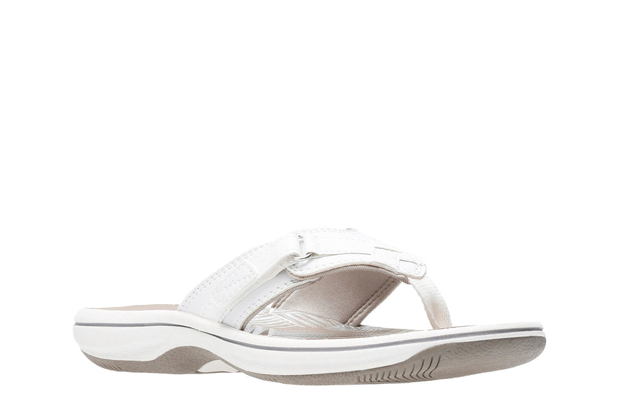 Clarks Brinkley Sea Sandals-White Synt D