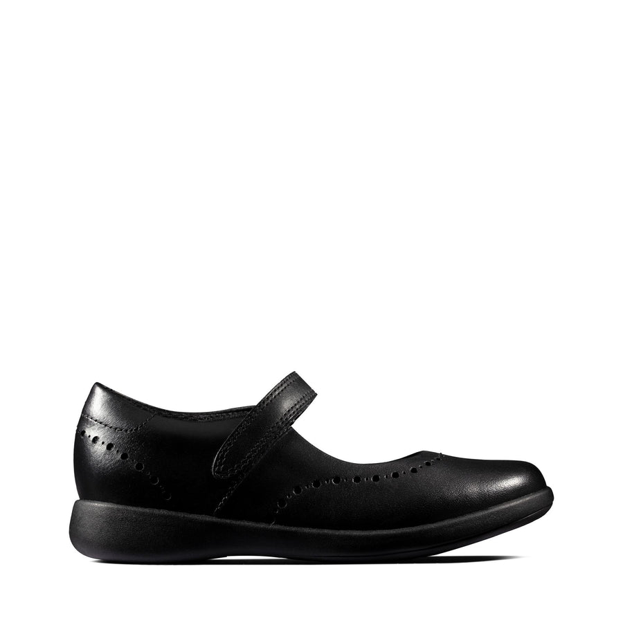 Clarks Etch Craft K Shoe-Black Lea G