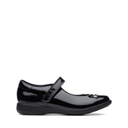 Clarks Etch Mist K Shoe-Black Pat G