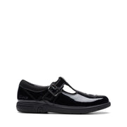 Clarks Jazzy Tap K Shoe-Black Pat G