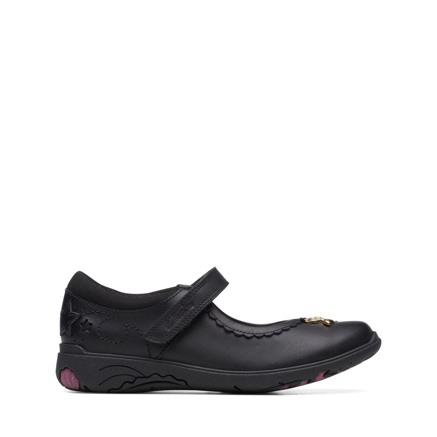 Clarks Relda Sea K-3 Shoe-Black Lea G