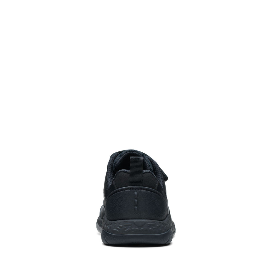 Clarks Steggystride K Shoe-Black Lea G