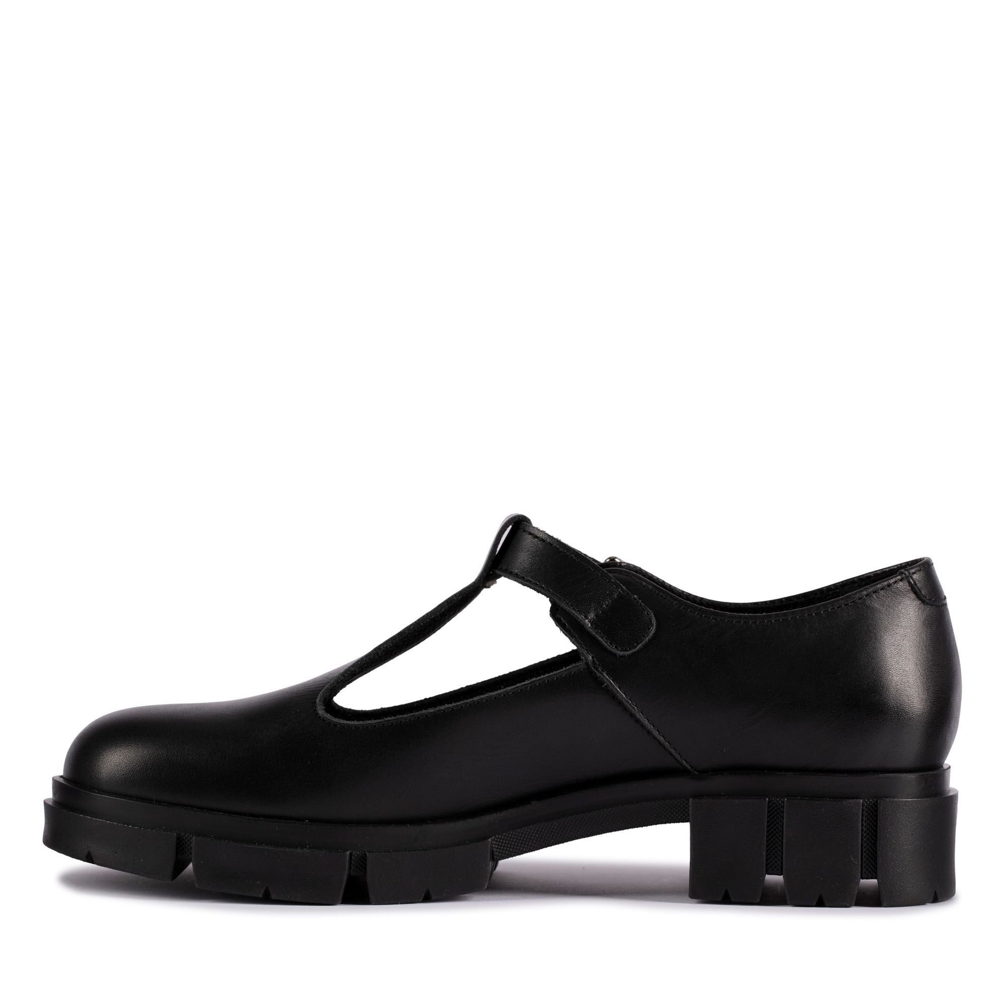 Clarks Teala Bar Shoes-Black Lea D