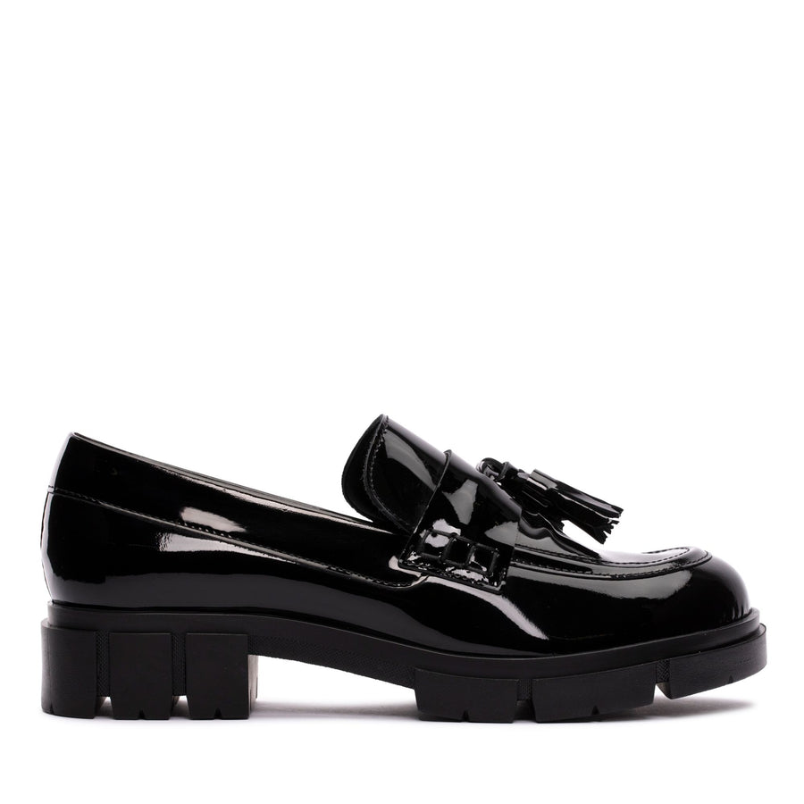 Clarks Teala Loafer Shoe-Black Pat D