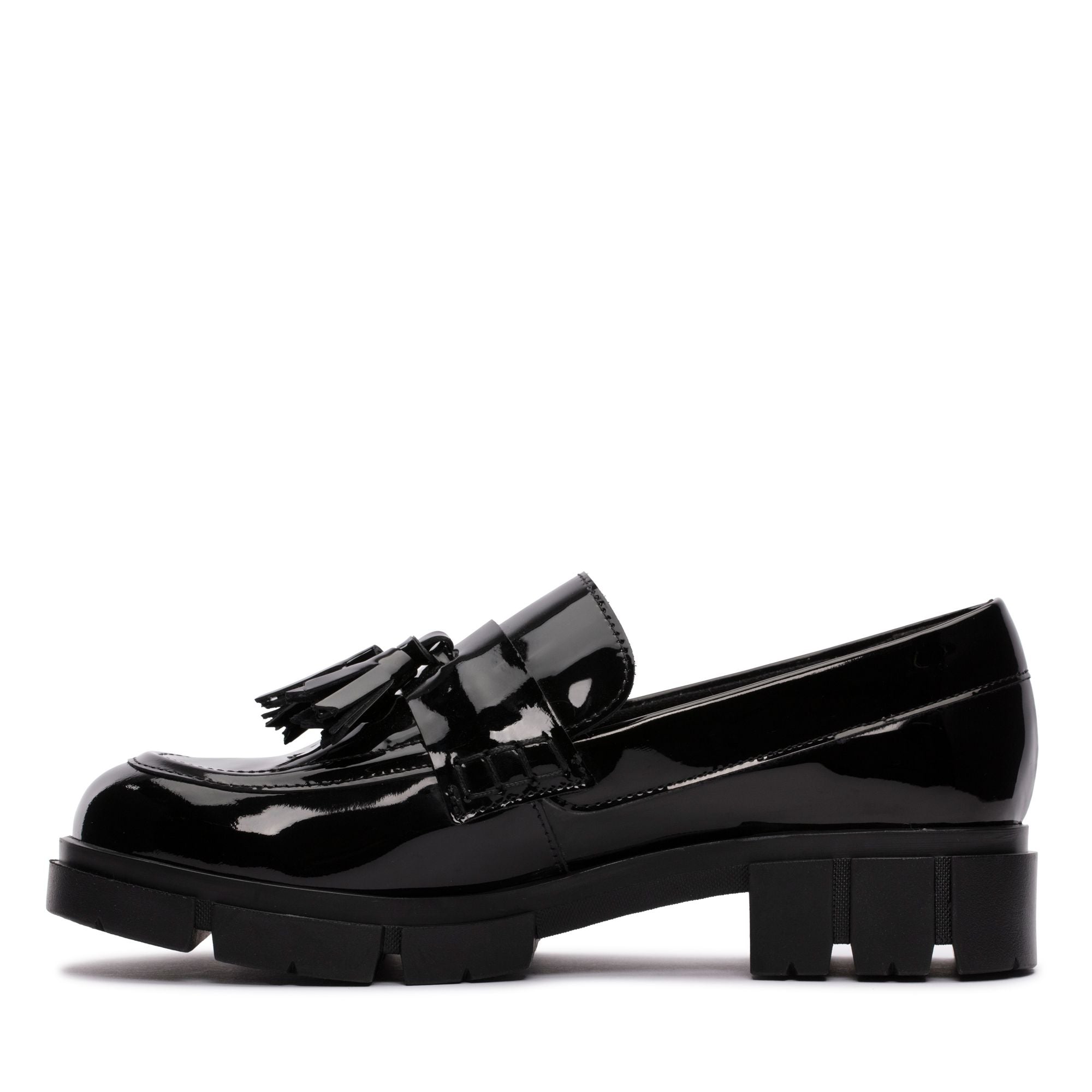 Clarks Teala Loafer Shoe-Black Pat D