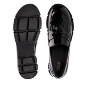 Clarks Teala Loafer Shoe-Black Pat D