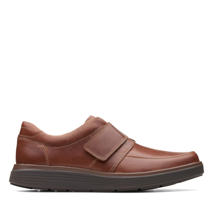 Clarks Un Abode Strap Shoe-Dk Tan Lea H